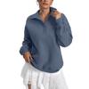 Autumn and winter new long-sleeved button-up sweater fashionable casual women's fleece sweatshirt
