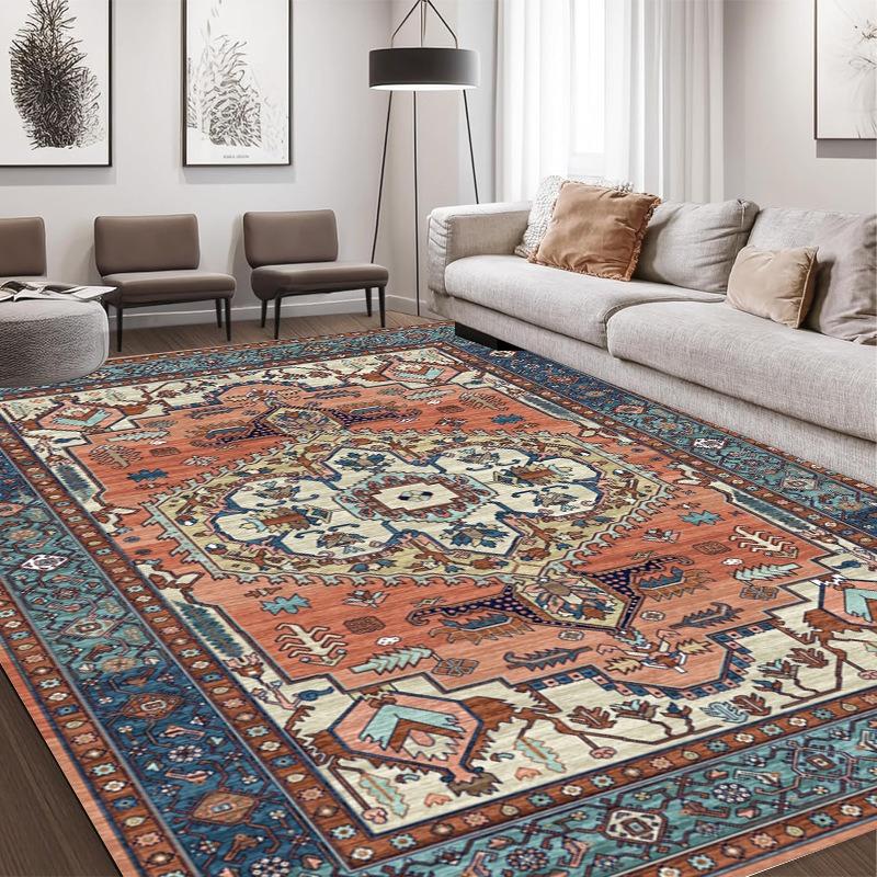 American Bohemia Style Retro Carpet Living Room Sofa Bedroom Bedside Study Kitchen Entrance Door Rug Non-slip Luxury Decor Mat