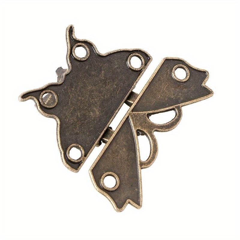 5Pcs Wooden Jewelry Box Case Lock Pad Chest Lock For Box Accessories Retro Vintage Butterfly Latch Hasp