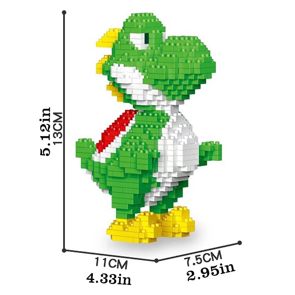 

Cartoon Character Blind Box Building Blocks - Luigi & Yoshi Figures Small Particle Blocks Model Dolls For Kids Assembled Toy Gif (As shown-17908)-