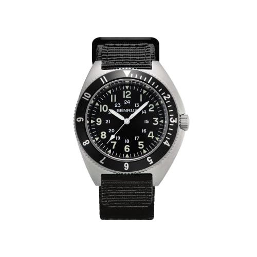 Benrus TYPE-2-SV-COMBAT-SV Men's Watch, Black/Khaki