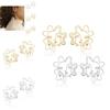 Contemporary Alloy Face Earrings Fashionable Minimalist Design For Women