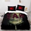 Chainsaw Fright Bedding Set Single Twin Full Queen King Size Halloween Bed Set Aldult Kid Bedroom Duvet cover Sets 3D Print 011