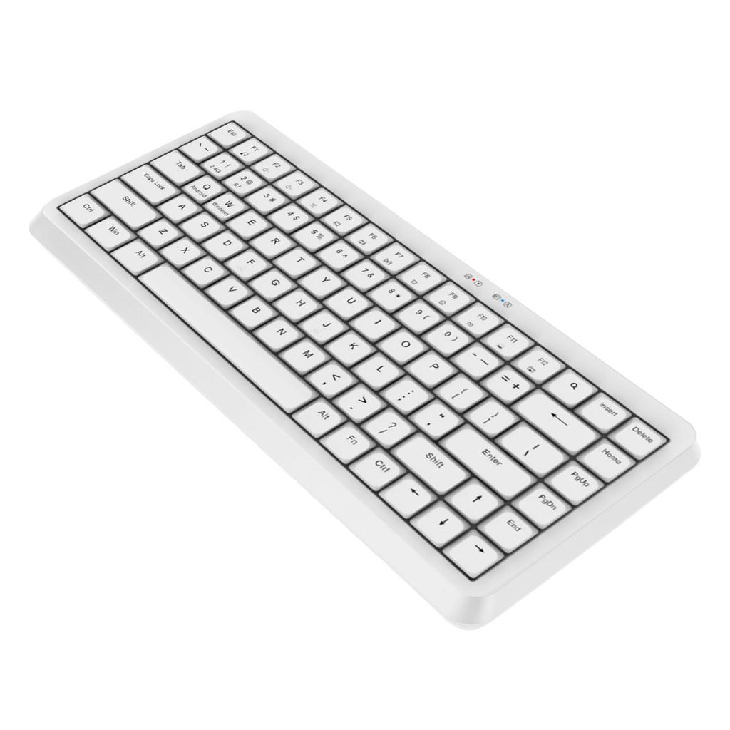 2.4G Alıcı ile Kablosuz Klavye %75 Kompakt 84 Tuş Sessiz Makas Mekanizmalı Klavye Masaüstü PC Dizüstü Bilgisayar için Sistem Desteği
