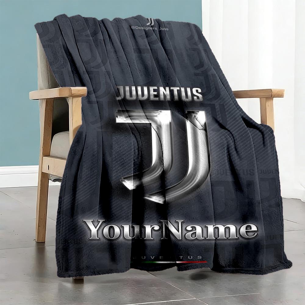 Juventus Customize Your Name Blanket Throw Personalized Blanket Comfortable Throw For Picnics Bed Couch Seaside Four Seasons Universal