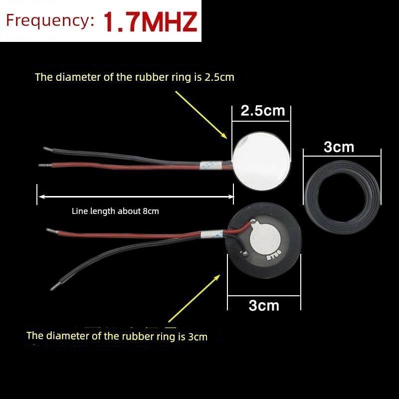 

Factory Direct Sales Ultrasonic Nebulizer Piece 16 Mm-1.7M2. 4 M3M Ceramic Transducer Humidifier for Aroma Diffuser 2.5cm Atomizer Sheet [Frequency 1.7Mhz]