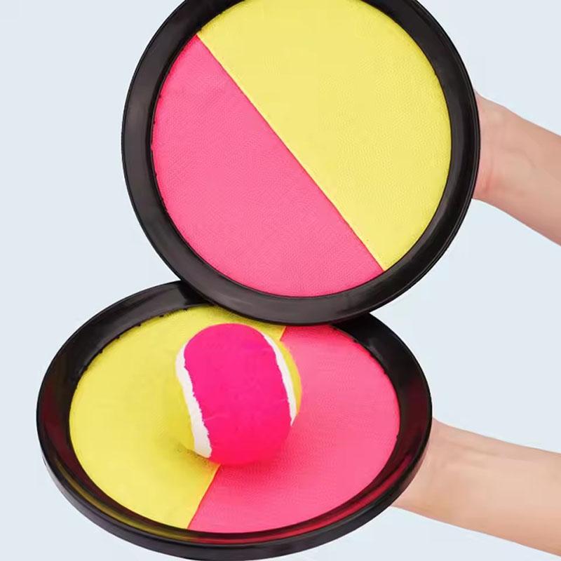 1Set Kids Sucker Sticky Ball Toy Outdoor Sports Catch Ball Game Set Throw And Catch Parent-Child Interactive Outdoor Toys