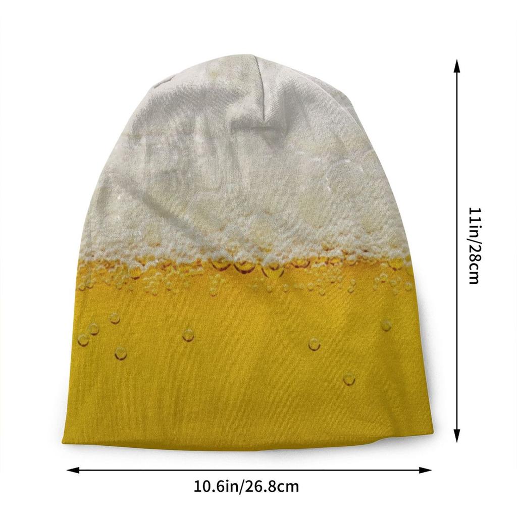Funny Beer Design Skullies Beanies Caps Unisex Winter Warm Knit Hat Women Unisex Adult Alcohol Lover Bonnet Hats Outdoor Ski Cap
