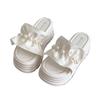 Fashion Summer Bead Pleated Women Slippers High Heels Shoes Platform Elegant Slingback Sandals 2025 Fad New Trends Shoes Dress Zapatos