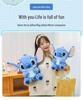 Large Blue Stitch Plush Doll - Cute Interstellar Couple Figure, Birthday Gift for Baby