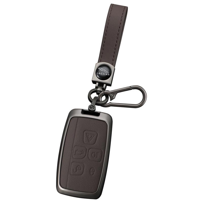 Jaguar XJ/XEL/XFL/FTYPE/EPACE Men's Leather Key Case with Metal Buckle