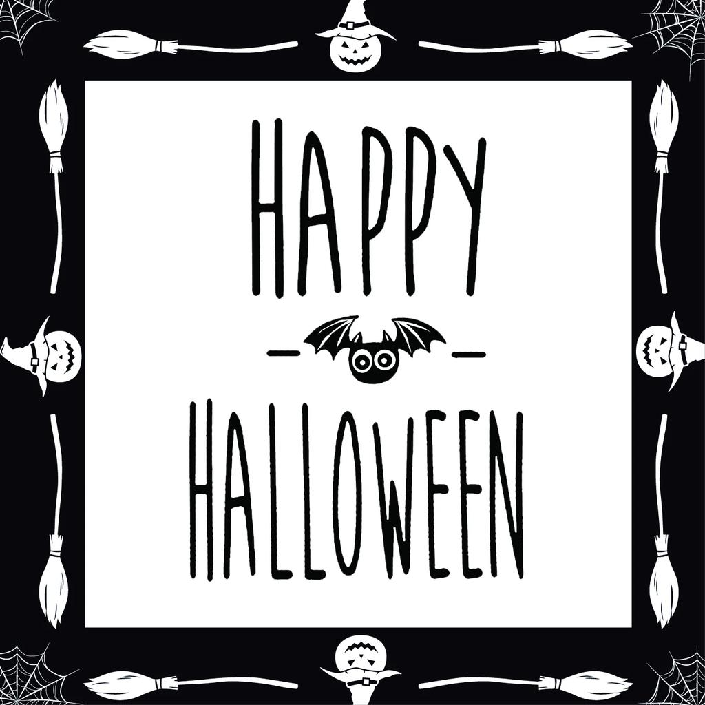 Happy Halloween Dwarf Ghost Pattern Printed Soft Square Pillowslip  Blend Cushion Cover Pillowcase Living Room Home Decor