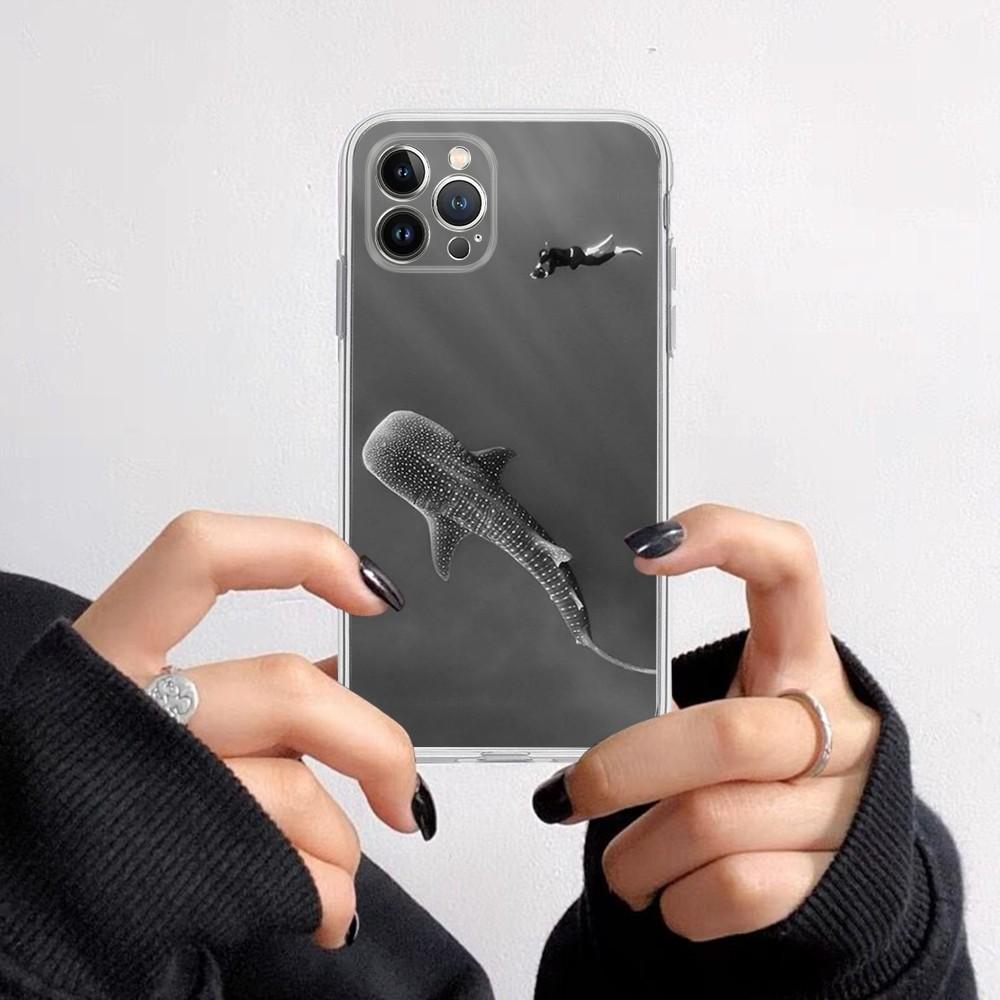 Shark Phone Case for iPhone 16 15 8 7 6 6S Plus X SE XR XS 14 11 12 13 Mini Pro Max Mobile Case
