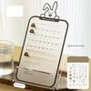 1 pc acrylic desk calendar, desktop calendar, manually adjustable calendar for teachers, students, white collar