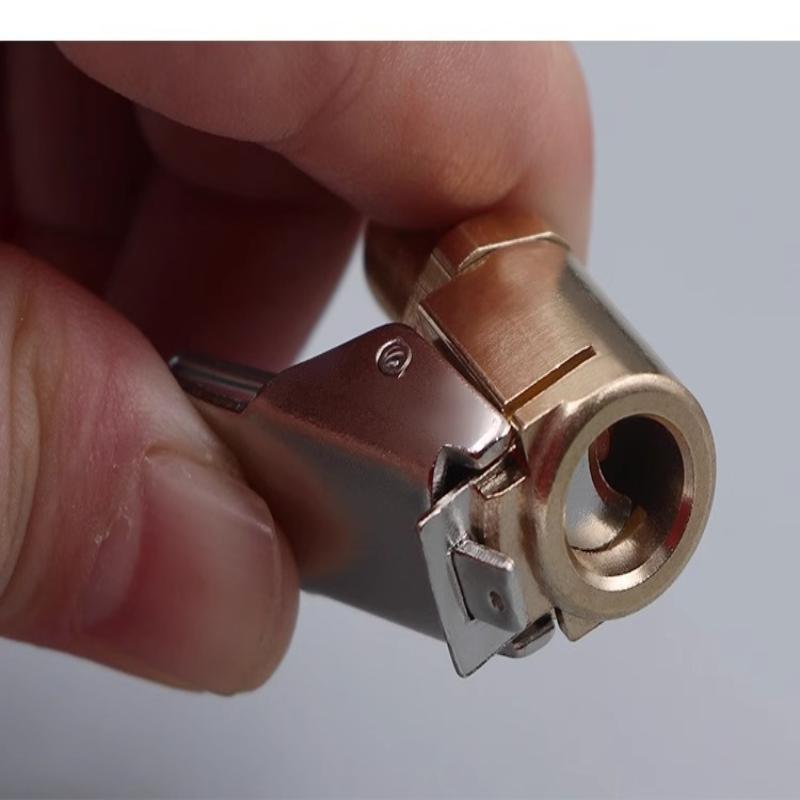 Brass Locking Nozzle Tire Air Chuck Clip Adapter - Automotive Grade For Efficient Inflation