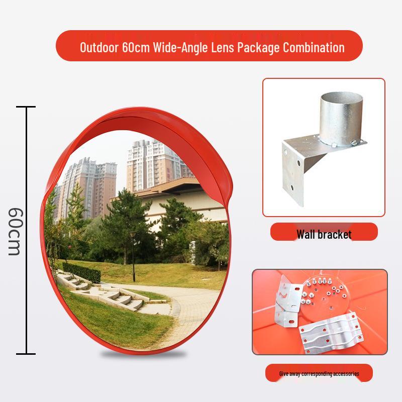 Wide-Angle HD Reflective Traffic & Anti-Theft Convex Mirror for Indoor/Outdoor Use