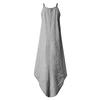 Lässiges, bedrucktes, lockeres, langes Kleid mit Rundhalsausschnitt und ärmellosem Maxikleid für Damen