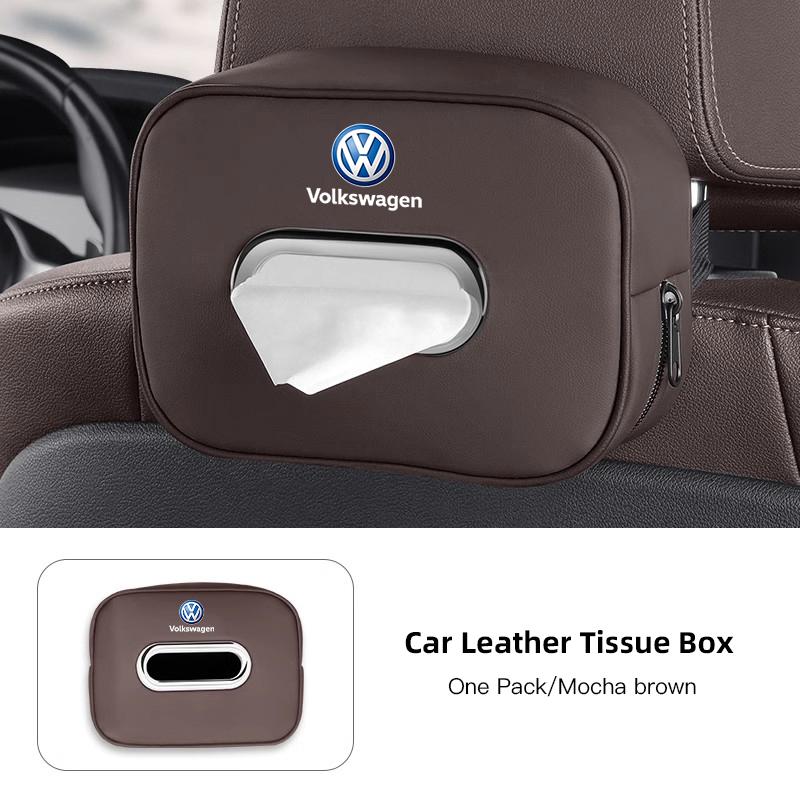 Valve Stems Caps Leather Car Tissue Box Sun Visor Seat Back Hanging Bag Accessories For Volkswagen VW RLine R GTI Golf Amarok Ph zg1