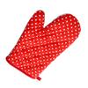 Oven Mitts Thickened Heat Resistant Hand Protection Comfortable Fit Baking Gloves for Microwave Kitchen Red