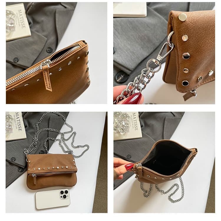 Rivet chain bag women's shoulder messenger bag