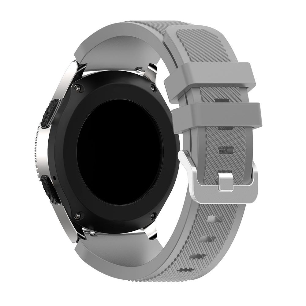 Twill Texture Silicone Watch Strap Adjustable Wrist Band Replacement for Samsung Galaxy Watch 46mm
