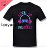 40th Birthday T-Shirt 1982 Men Funny LEVEL UNLOCKED 40 Year Old Gaming Tee Tops A Gift for A Wife and Husband Cotton Shirt