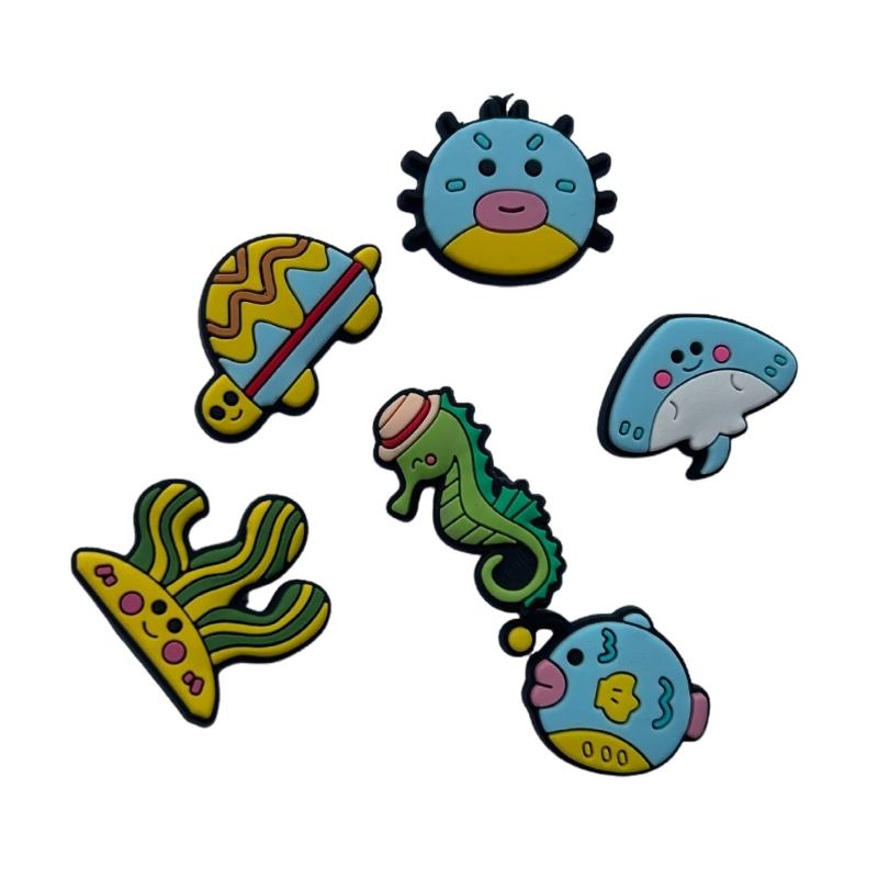 Amortiguador de Raquetas de Tenis de Silicona con Diseños de Océano de Dibujos Animados para Amortiguación de Vibraciones y Decoración Encantadora