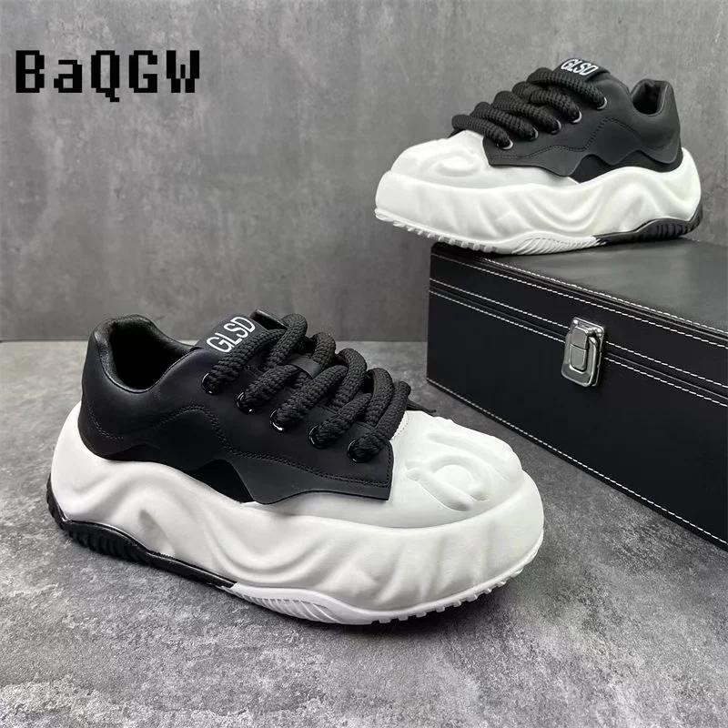 Дизайнерские мужские туфли нового стиля с цветными блоками — фото 4