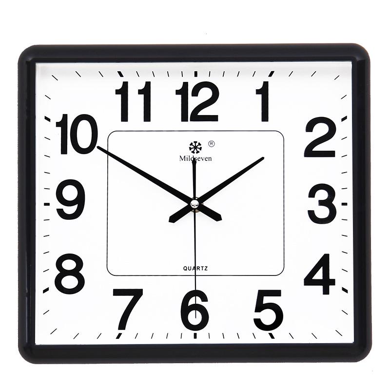 Silent Square Quartz Wall Clock with Perpetual Calendar - Creative, Fashionable Art Design for Living Room