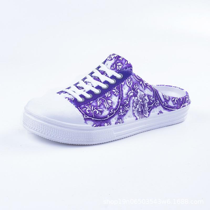 Summer Outdoor Semi-Slipper Mesh Cover Women's Shoes Large Size Beach Shoes Casual Comfortable Breathable And Lightweight