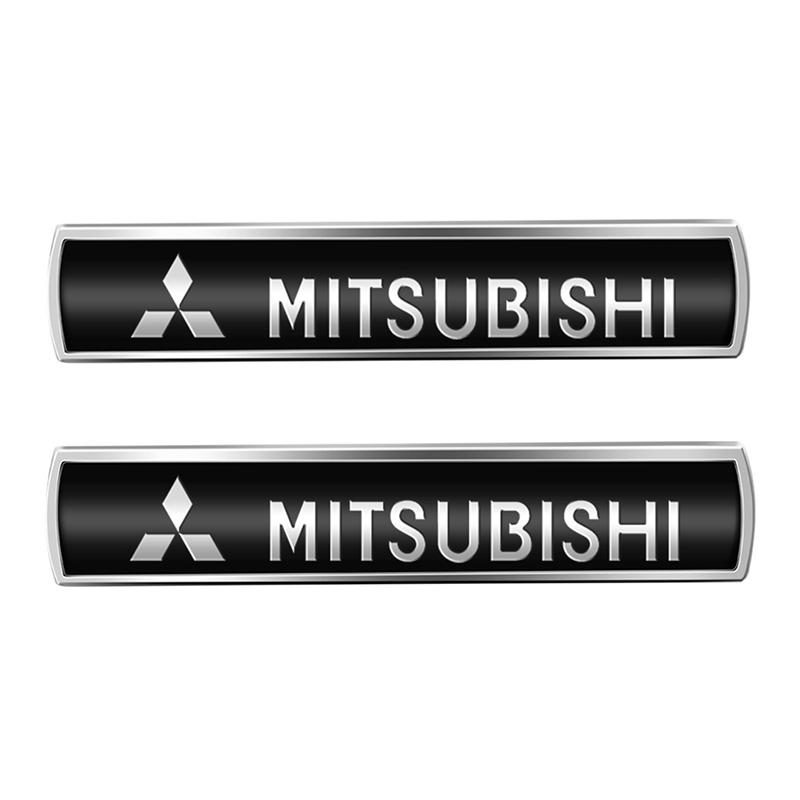1 st Metalllegering Bilvinge Vänster & Höger Sida Emblem Kaross Stänkskärm Klistermärken För Mitsubishi Lancer Outlander XL Montero Lancer Triton