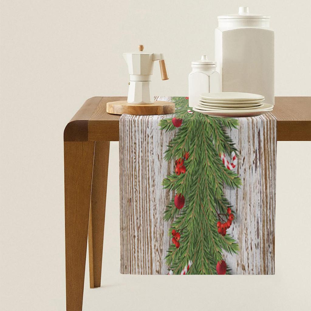 Table Cover Linen Washable Desk Runner for Party Dresser Room Farmhouse Decoration