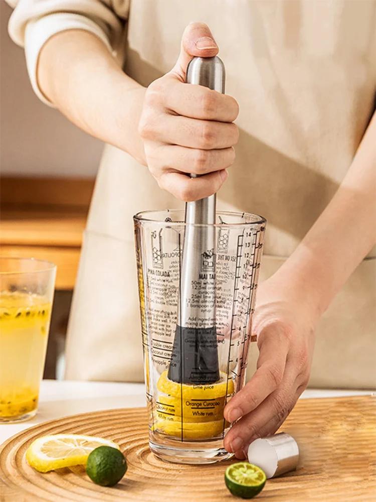 1pc-Juice rammer Ice crusher hammer Shaker Cup Beating hand lemon Tea tool cup ice masher stick