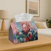 1pc Abstract Expressionist Floral Botanical Design Tissue Box Cover- Flower Leaf Vibrant Color Artistic Illustration Pattern Tissue Box Holder, Multi-