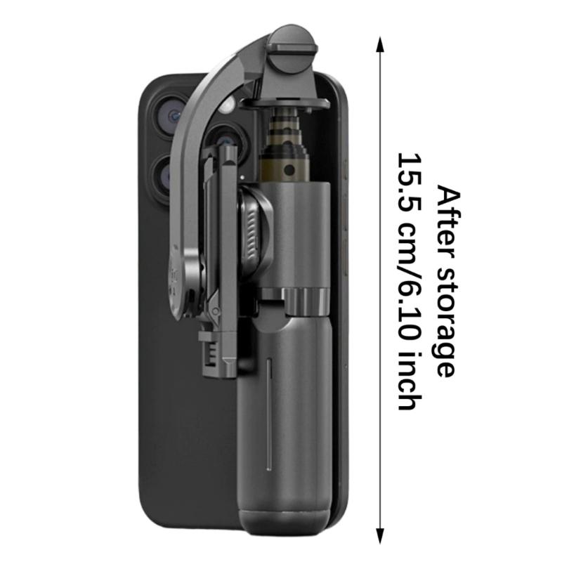 Mobilní video stabilizátor Kompatibilní s Bluetooth Selfie tyč Stativ Stabilizátor Pro chytrý telefon Vertikální držák