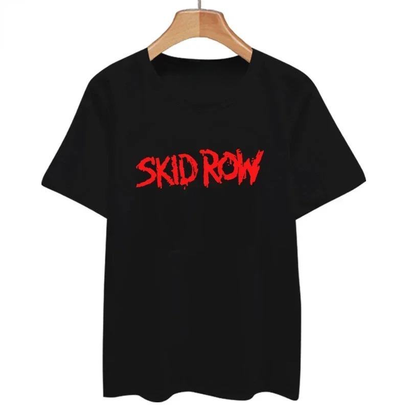 

Мужская Женская Графическая Футболка Skid Row Уличная Рок Футболка Платье Модный Свободный Топ Мужской Подарок Мужская Одежда Футболка S