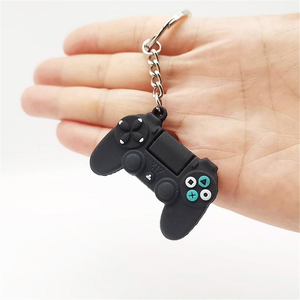 Video Game Handle Keyring for Men Mini Joystick Model Keychain For Men Women Simulation Control Handle Key Ring
