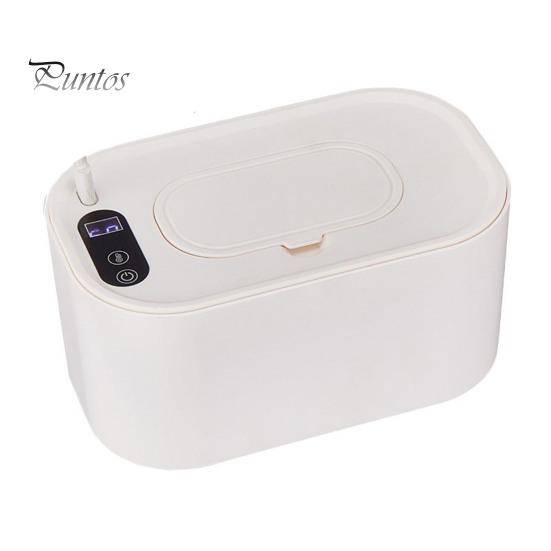 

Портативный подогреватель детских салфеток с питанием от USB, регулируемая температура, большая емкость, для путешествий, для дома и путешествий, подогреватель влажных салфеток B белый