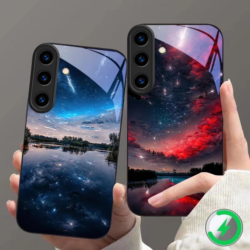 Deep night sky nebula suitable for Samsung Galaxy S26 S20 FE S21 S22+ S22 S23 Plus S24 Ultra S25 Edge 24 26 Glass Phone Case