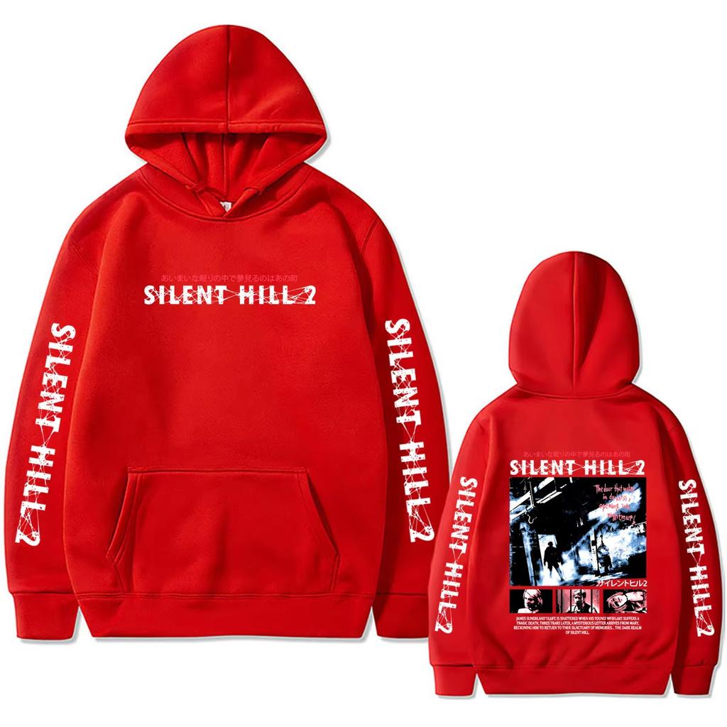 Silent Hill Limited Game Graphic Hoodie Unisex Vintage Oversized Fleece Pullover Sweatshirt Soft Fabric Streetwear Daily Outfit Harajuku Y2K Style