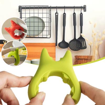 Devil Kitchen Multifunctional Spatula Holder Silicone Heat-resistant Anti-Overflow Stopper Pot Cover Anti-scalding Spoon Holder