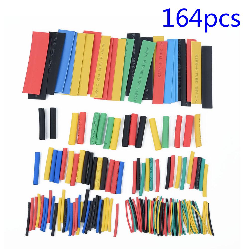 164pcs Heat Shrink Tubing Insulation Shrinkable Flame retardant Household