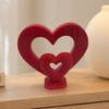 3D-gedruckte Liebesherz-Figur, Hohl-Doppel-Rotes Liebesherz-Statue, Herzförmige Schreibtischdekoration, Romantische Geschenke für den Valentinstag, Hochzeiten
