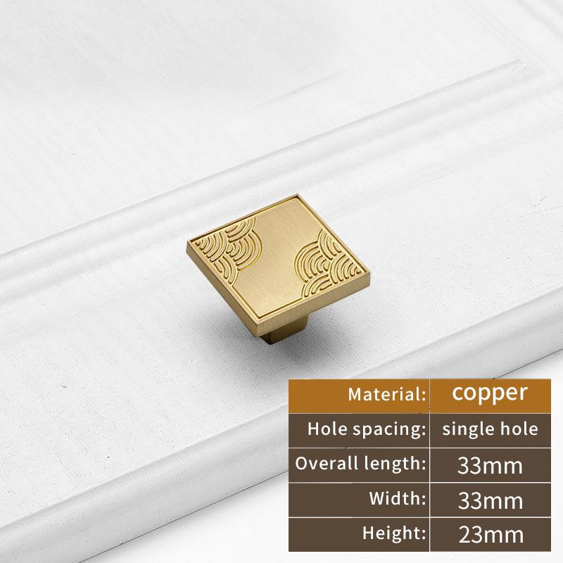 High-end Solid Brass Cabinet Door Handles Bedside Table Cabinet Wardrobe Wine Cabinet Pull Drawer Knob and Furniture Hardware