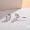 CAOSHI Simple Stylish Women's Stud Earrings Silver Color Sparkling Cubic Zirconia Daily Wear Female Accessories Elegant Jewelry