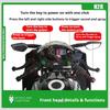 1:9 Kawasaki Ninja H2R Motorcycles Model Alloy Car Toys Can Spray Miniature Motorcycle Wheel Shock Absorption Vehicle Home Decor