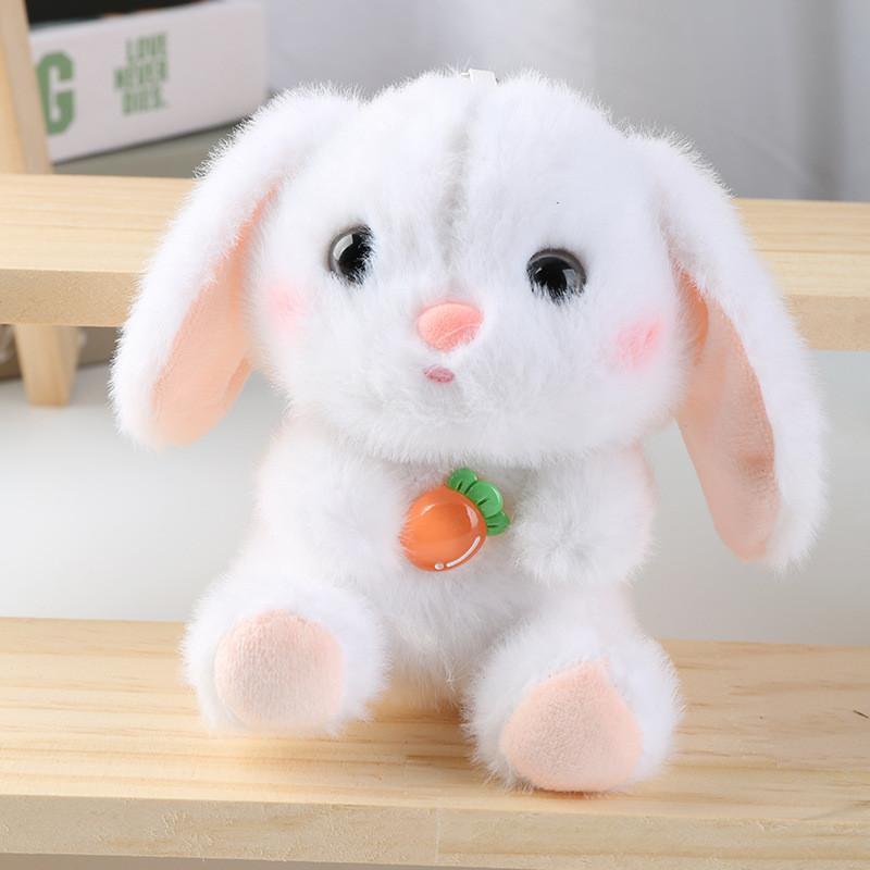 Carrot Bunny Adorable Plush Pendant Doll Key Chain For Kids Collectors And