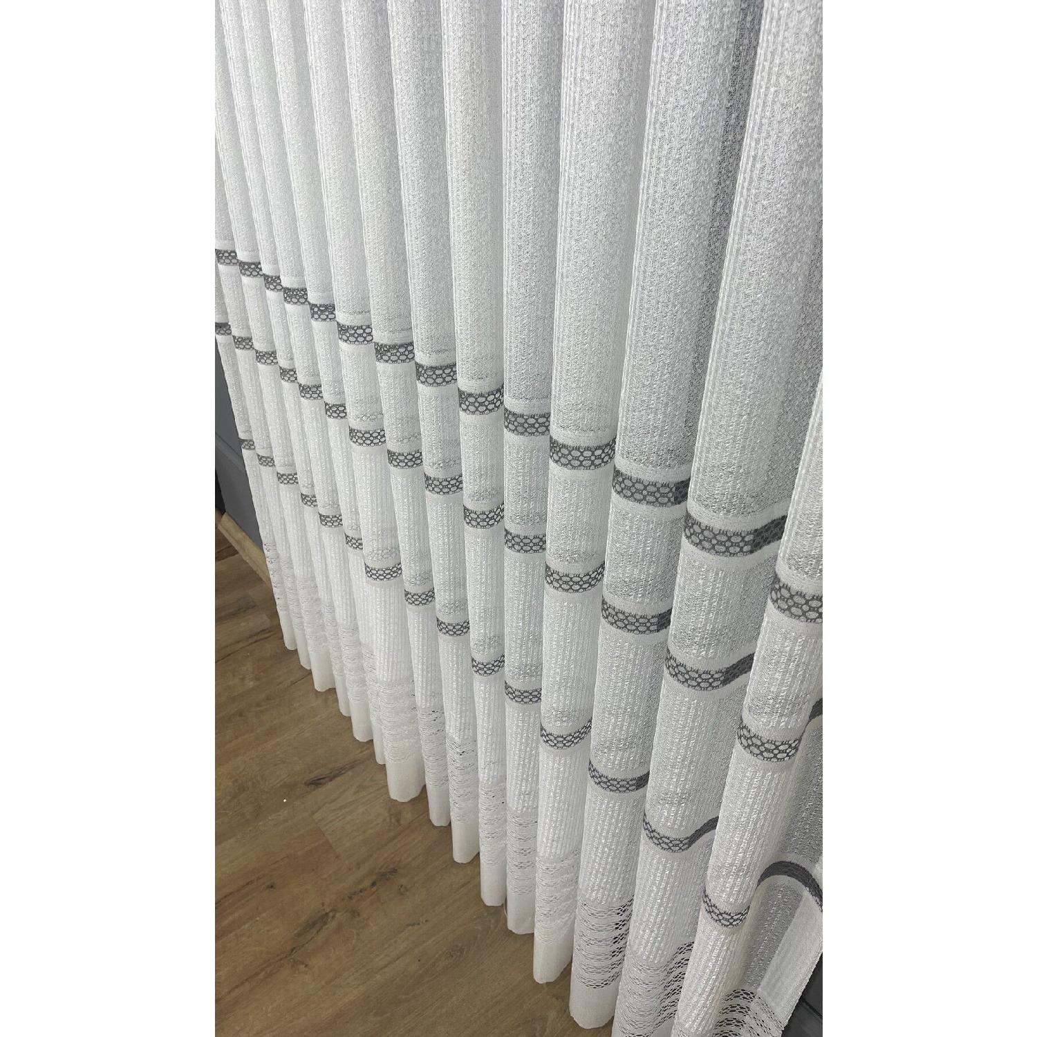 

Gray Shiny Steel Knitted Tulle Curtain, 1/3 Tight Pleat, Wrinkle-free, Does Not Require Ironing, Leaded Skirt 100 x 250