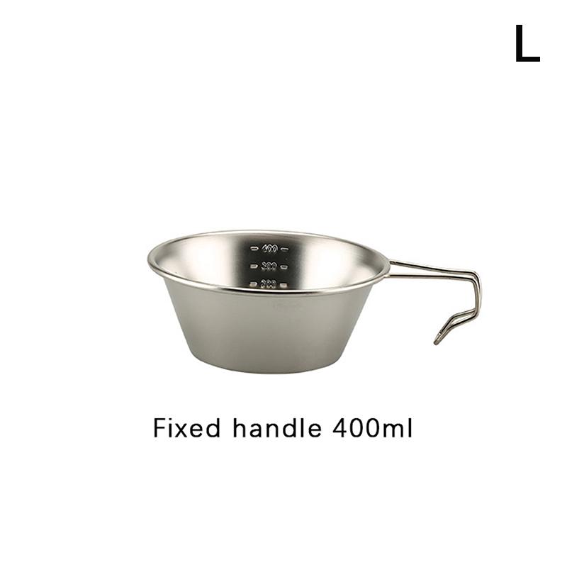 30/200/400 ml 304 Edelstahl Sierra Cup Outdoor-Geschirr für Camping und Picknicks Stapelbare aufhängbare Suppenschüssel