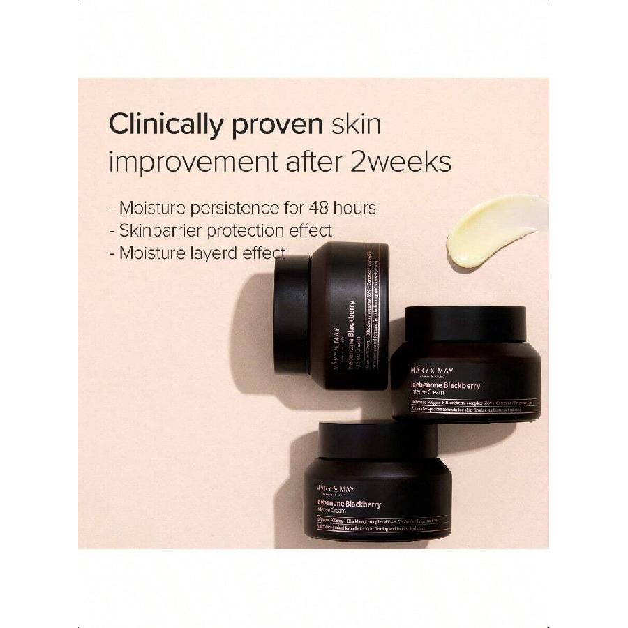 Mary&May Idebenone Blackberry Intensive Care Cream 70g , Moisturizing, Skin Barrier Strengthening, Hydrating & Elasticity | EWG Green